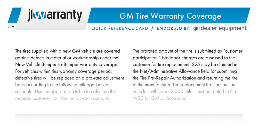 GM Tire Warranty Coverage